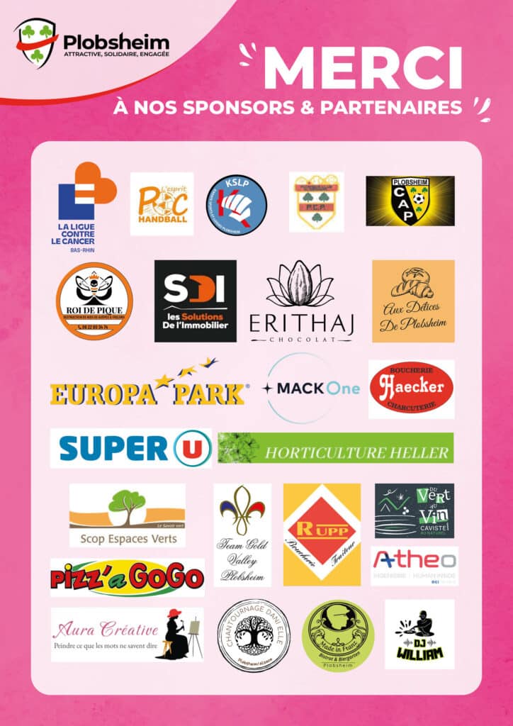 Affiche sponsors La Plobsheimoise 2025
